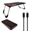 Tech Theory - Laptop Accessory Kit, Stand With USB Ports, 10000MaH Charging Bank and Type-C Cable, Black