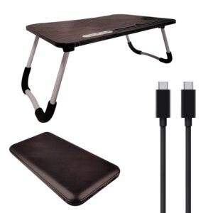 Tech Theory - Laptop Accessory Kit, Stand With USB Ports, 10000MaH Charging Bank and Type-C Cable, Black