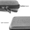 navor Waterproof Portable Hard Case Compatible for 12.9”/11”/10.9”/10.2” iPad or Tablet, Electronic Accessories Cable Organizer with Compartments [12.9-inch] Gray