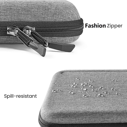 navor Waterproof Portable Hard Case Compatible for 12.9”/11”/10.9”/10.2” iPad or Tablet, Electronic Accessories Cable Organizer with Compartments [12.9-inch] Gray