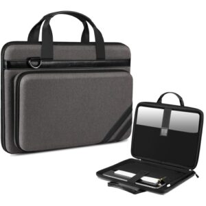FINPAC 13-14 Inch Laptop Sleeve Case - Briefcase Shoulder Bag with Tablet Pocket and Accessory Pouch