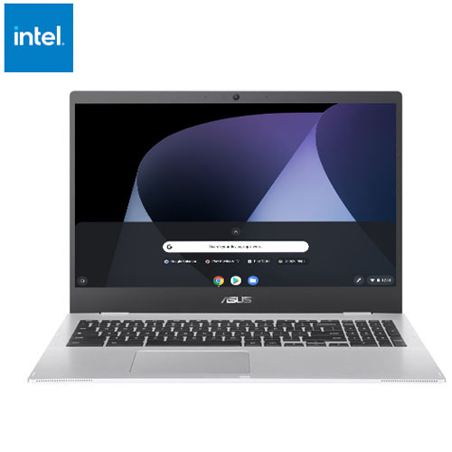 ASUS CX1 15.6" Chromebook - Silver (Intel Celeron N4500/64GB eMMc/8GB RAM/Chrome OS)