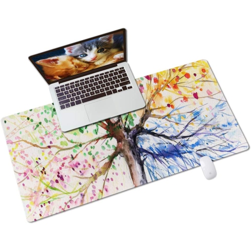 Desk Pad Large Keyboard and Mouse Pad for Laptop Computer, PU Leather Desk Cover Protector, Desk Décor Accessories