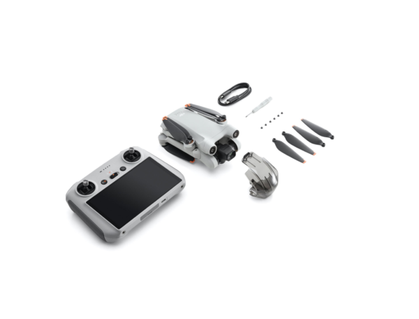 DJI Mini 3 Pro Quadcopter Drone and Remote Control with Built-in Screen (DJI RC) - Grey
