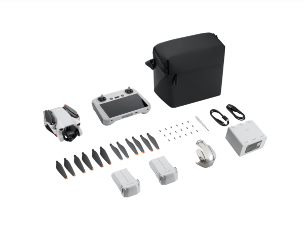 DJI Mini 3 Quadcopter Drone Fly More Combo & Remote Control with Built-in Screen (DJI RC) - Grey