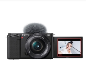 Sony Alpha ZV-E10 APS-C Interchangeable Lens Mirrorless Vlog Camera with 16-50mm Lens Kit - Black