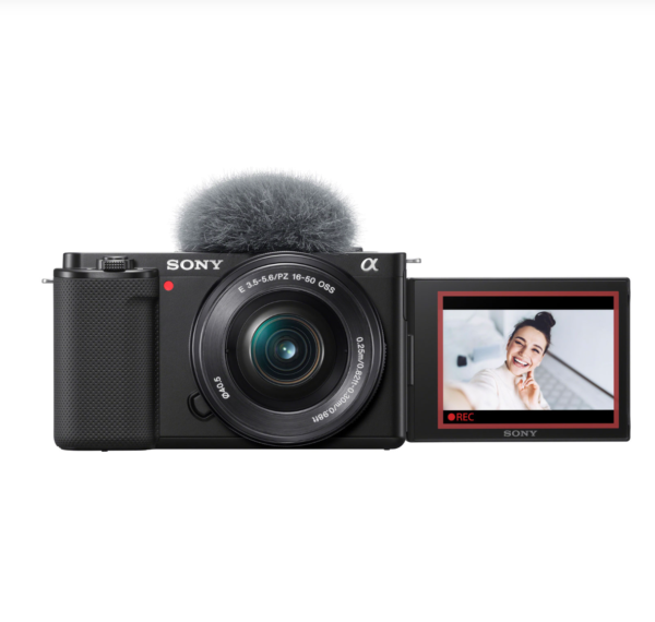 Sony Alpha ZV-E10 APS-C Interchangeable Lens Mirrorless Vlog Camera with 16-50mm Lens Kit - Black